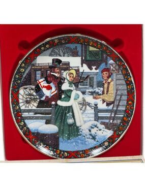 Vintage Royal Windsor Christmas Carol Plate, Chestnuts Roasting on an Open Fire